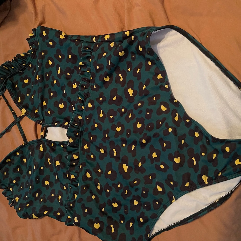 Leopard Print One-Piece Swimsuit
